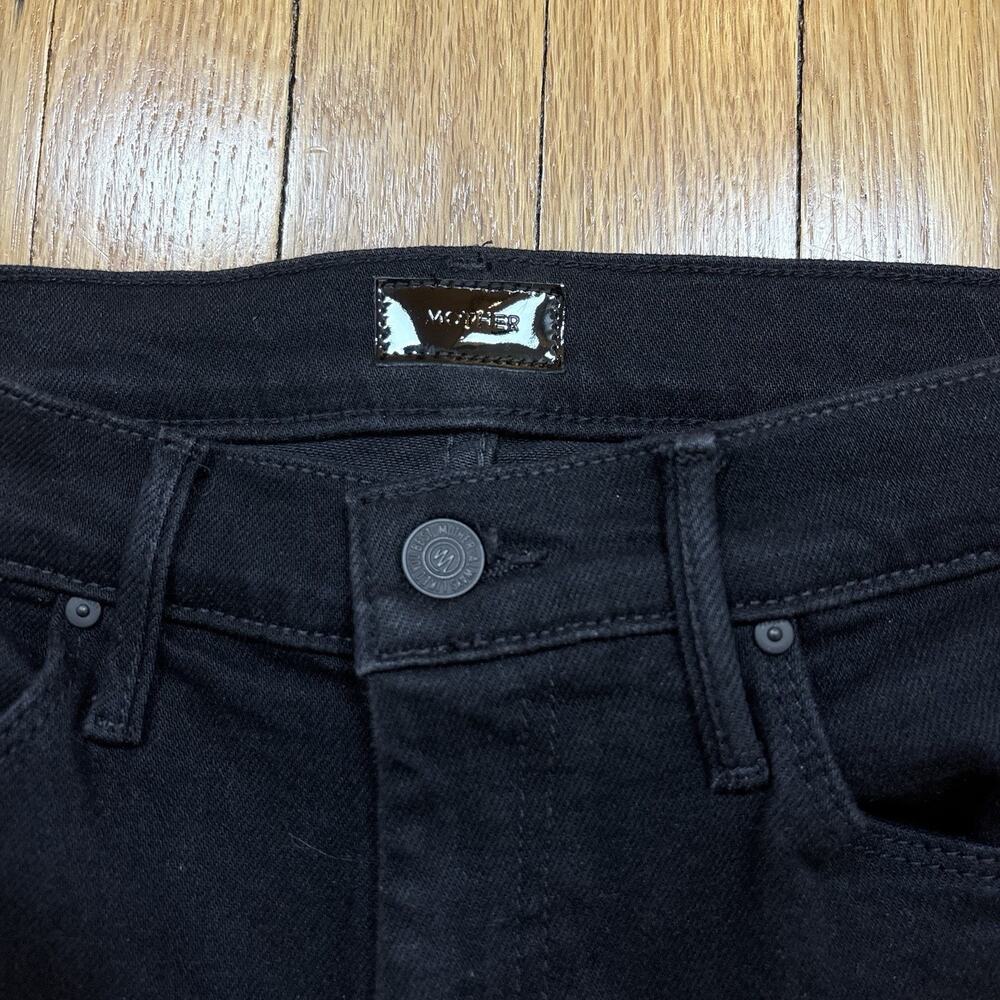 Mother Jeans Womens 27 Black The Weekender Nighty Night Flare Stretch Denim - Picture 3 of 11